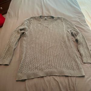 Grey sweater with glitter detail size 2xl Croft and barrow smoke free home